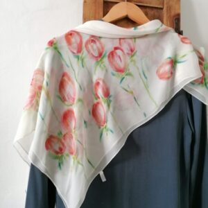 pañuelo cuadrado flores aziza puch