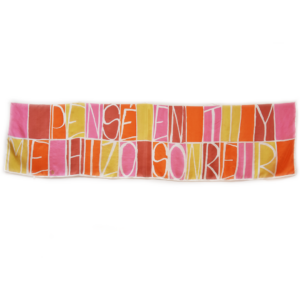 fular de seda mensaje amistas naranja aziza puch