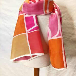 fular de seda mensaje la vida rosa elegante aziza puch