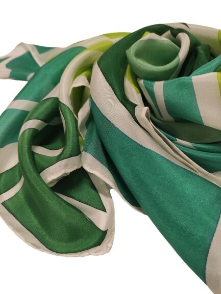 fular de seda mensaje secreto azul exclusivo aziza puch