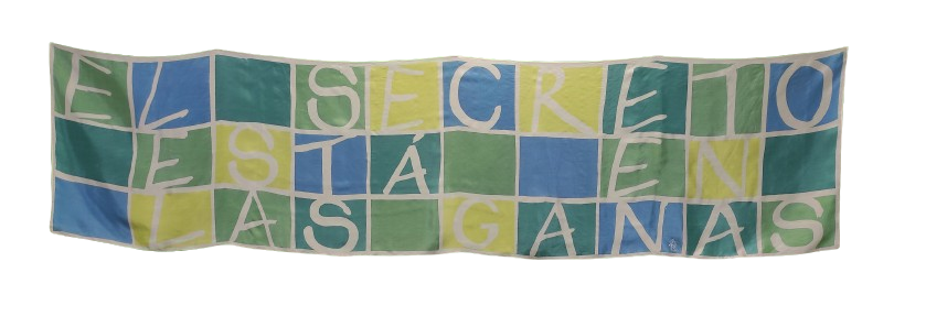 fular de seda mensaje secreto azul original aziza puch