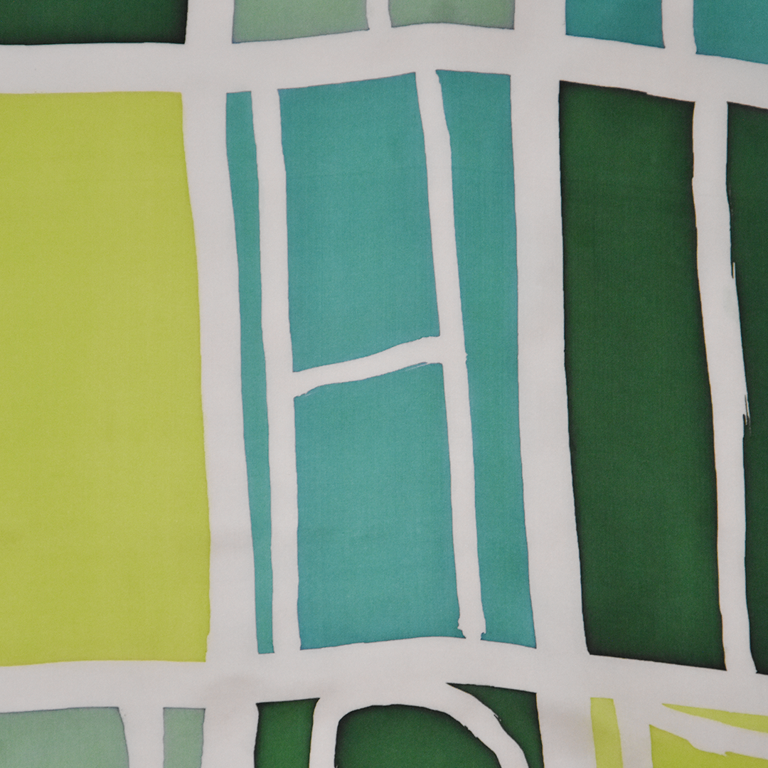 fular de seda mensaje secreto azul unico aziza puch