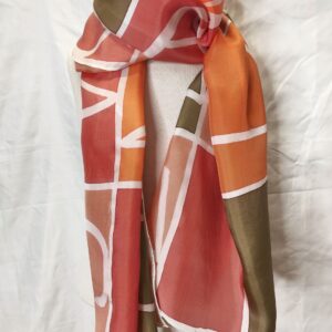 fular de seda mensaje secreto elegante naranja aziza puch