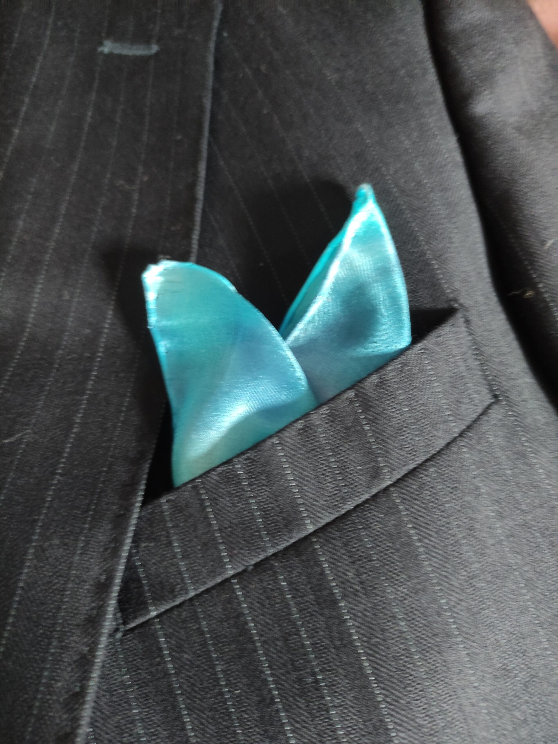 regalo versatil y unisex seda pintada azul bolsillo chaqueta aziza puch